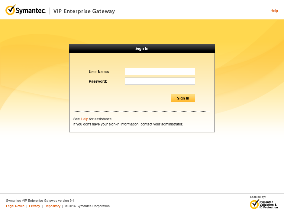 Symantec VIP Enterprise Gateway