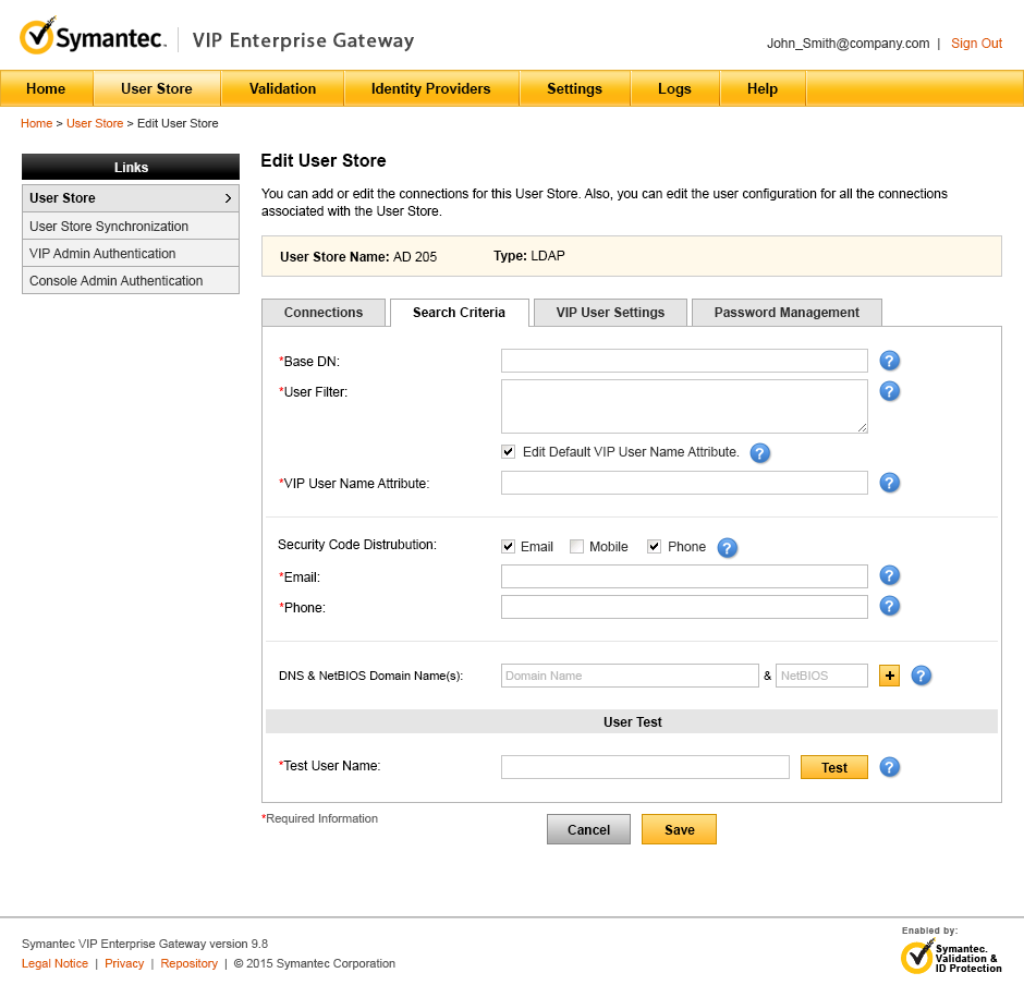 Symantec VIP Enterprise Gateway